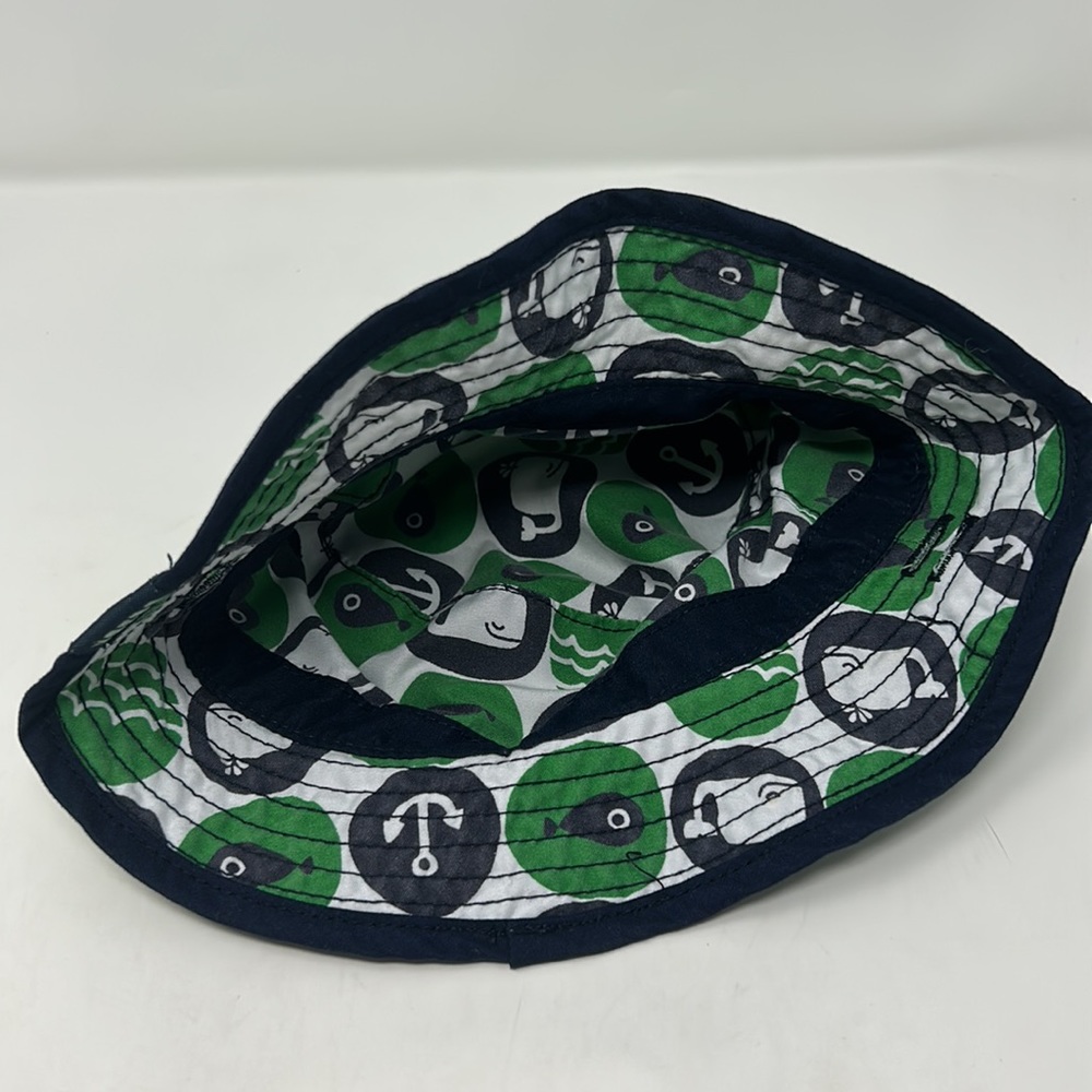 Dozer Boys Reversible Green Blue Whale Bucket Sun Hat - Picture 7 of 8